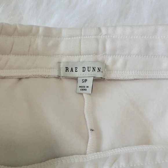 Rae Dunn 2 Piece CHILL Set Hoodie & Jogger Set S Cream/Pink Soft NWT - Picture 13 of 16